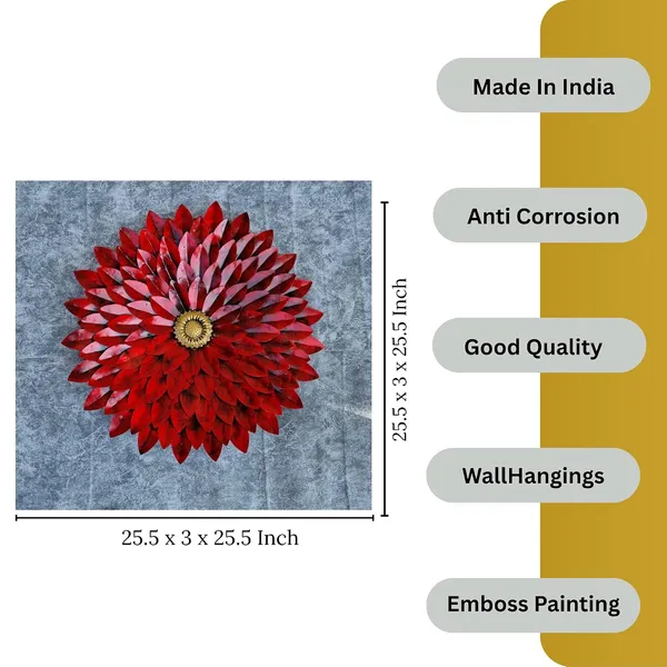 Ind_Decor_Metal_Iron_Rajasthani_Ethnic_Hand_Crafted_Red_Sun_Flower_Wall_Decor_Wall_Hanging_For_Living_Room_Bedroom_Size_25_X_4_X_25_Inch_W111_A