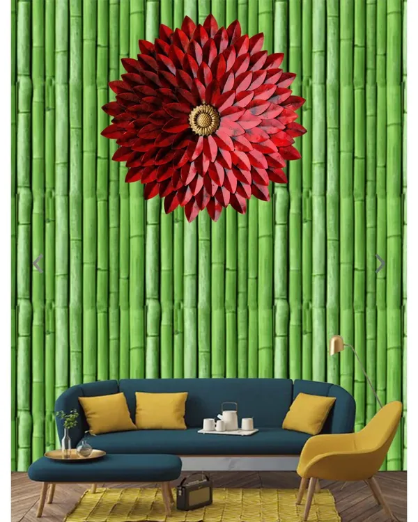 Ind_Decor_Metal_Iron_Rajasthani_Ethnic_Hand_Crafted_Red_Sun_Flower_Wall_Decor_Wall_Hanging_For_Living_Room_Bedroom_Size_25_X_4_X_25_Inch_W111_A