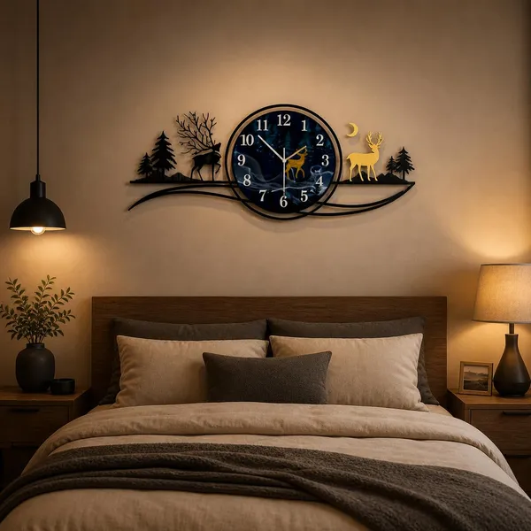 Ind_Decor_Canary_Time_Metal_Wall_Clock_Modern_Designer_Wall_Clock_For_Living_Room_Large_Decorative_Wall_Art_Premium_Iron_Clock_Silent_Quartz_Movement_32_2x2x13_3_Inch_St060
