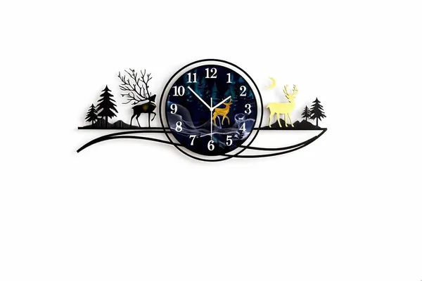 Ind_Decor_Canary_Time_Metal_Wall_Clock_Modern_Designer_Wall_Clock_For_Living_Room_Large_Decorative_Wall_Art_Premium_Iron_Clock_Silent_Quartz_Movement_32_2x2x13_3_Inch_St060