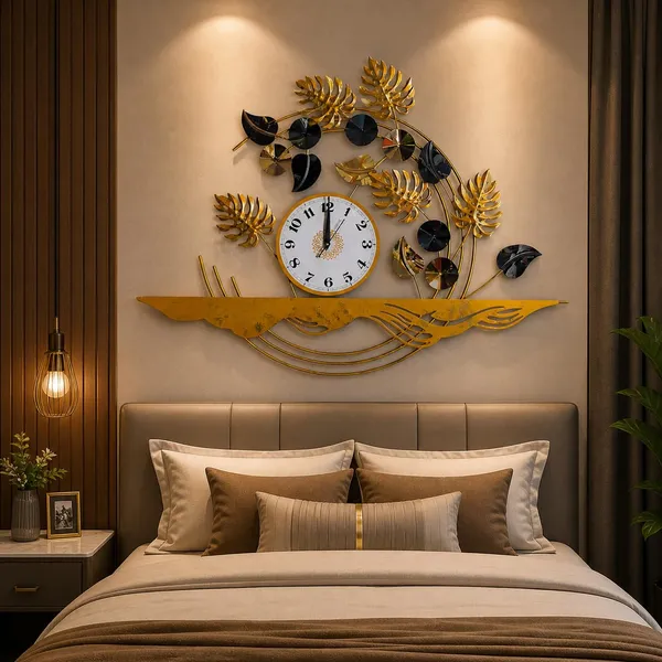Ind_Decor_Kingly_Time_Modern_Abstract_Metal_Wall_Clock_Modern_Designer_Wall_Decor_For_Living_Room_Bedroom_Office_Silent_Sweep_Movement_Decorative_Luxury_Wall_Art_St216_34x2x21_Inch