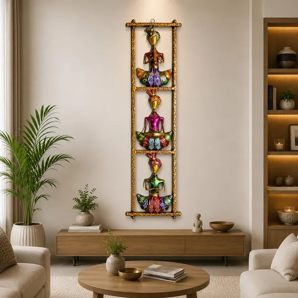 Ind_Decor_Neno_Sardar_Frame_Wall_Art_Decorative_Metal_Wall_Hanging_For_Living_Room_Bedroom_Hallway_Office_Artistic_Home_Decor_Accent_Handmade_Wall_Decoration_8_X_2_5_X_28_5_Inch_W202_B