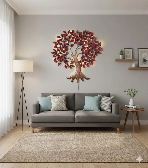 Ind_Decor_Metal_Tree_Wall_Art_With_Led_Light_Handcrafted_Iron_Tree_Wall_Hanging_For_Living_Room_Bedroom_Hall_Office_Entrance_Zora_Tree_Ind_Wd111_A_Size_45_2_45_Inch