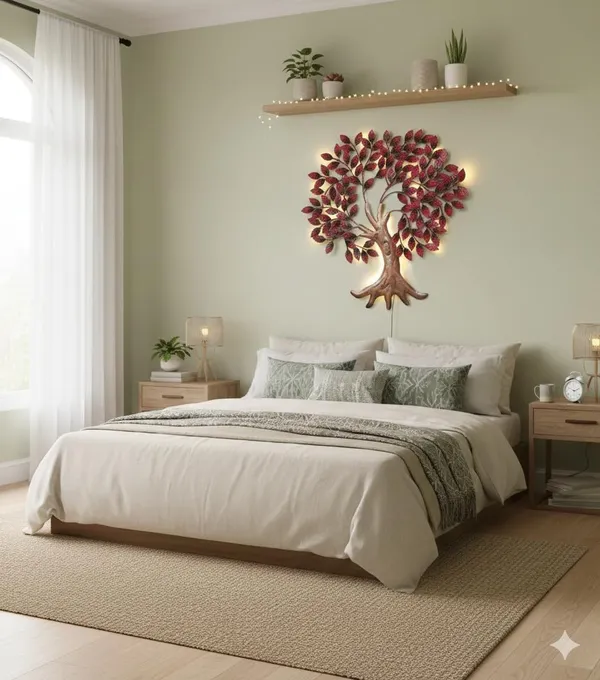 Ind_Decor_Metal_Tree_Wall_Art_With_Led_Light_Handcrafted_Iron_Tree_Wall_Hanging_For_Living_Room_Bedroom_Hall_Office_Entrance_Zora_Tree_Ind_Wd111_A_Size_45_2_45_Inch