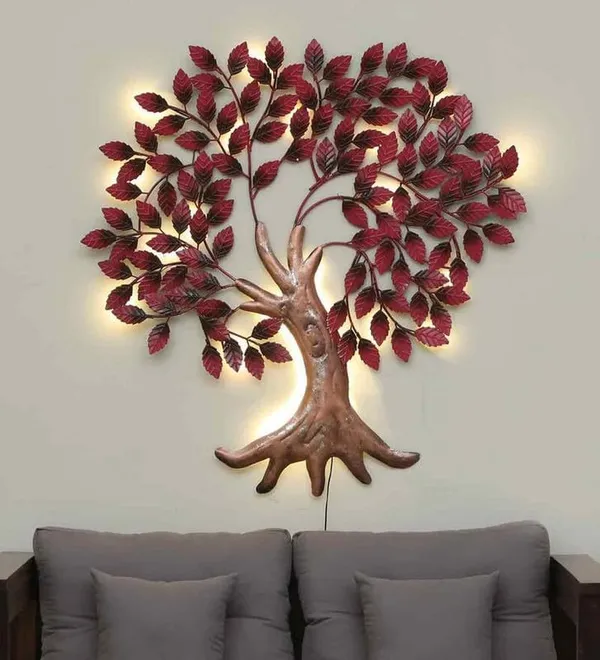 Ind_Decor_Metal_Tree_Wall_Art_With_Led_Light_Handcrafted_Iron_Tree_Wall_Hanging_For_Living_Room_Bedroom_Hall_Office_Entrance_Zora_Tree_Ind_Wd111_A_Size_45_2_45_Inch