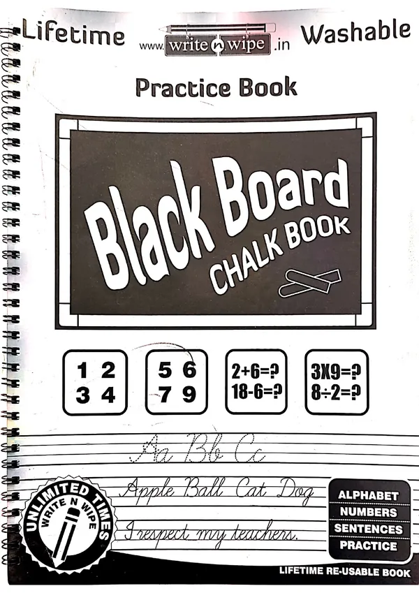 Reusable_Black_Board_Chalk_Practice_Book