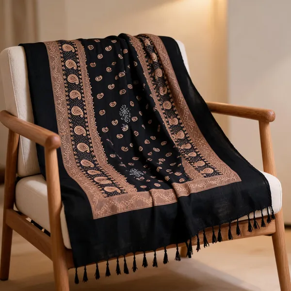 Black_Rayon_Dupatta_For_Women