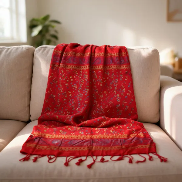 Red_Rayon_Dupatta_For_Women