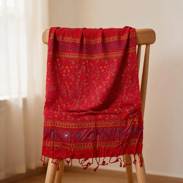 Red_Rayon_Dupatta_For_Women