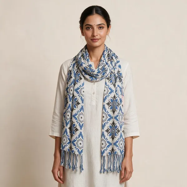 Blue_Rayon_Dupatta_For_Women