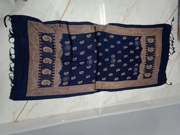 Navy_Printed_Paisley_Dupatta