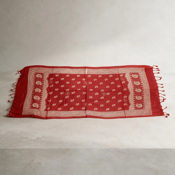 Red_Rayon_Dupatta_For_Women