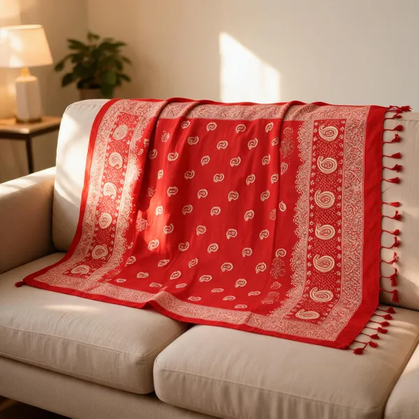 Red_Rayon_Dupatta_For_Women
