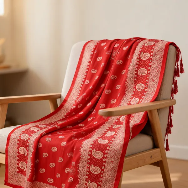 Red_Rayon_Dupatta_For_Women