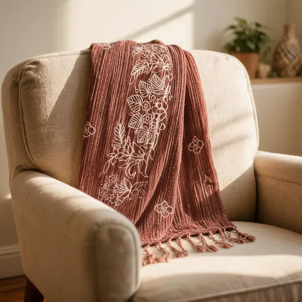 Rust_Rayon_Dupatta_For_Women