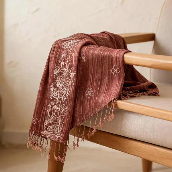 Rust_Rayon_Dupatta_For_Women