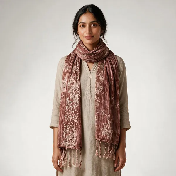 Rust_Rayon_Dupatta_For_Women