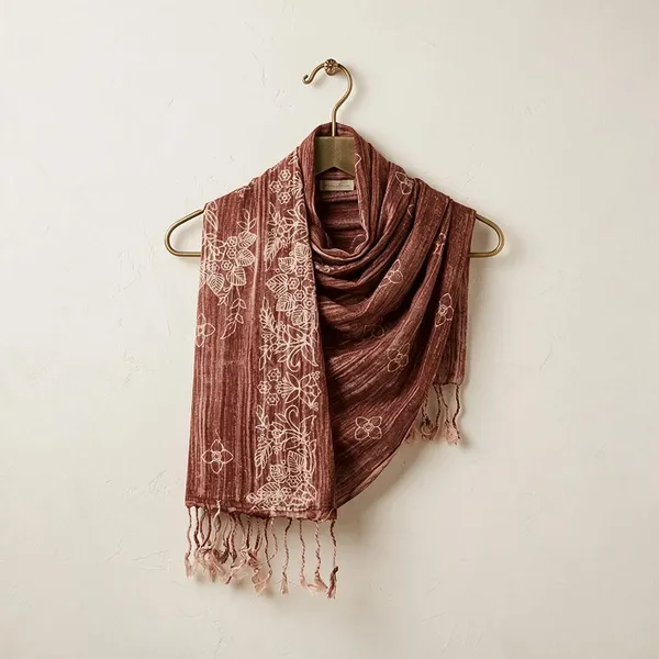Rust_Rayon_Dupatta_For_Women