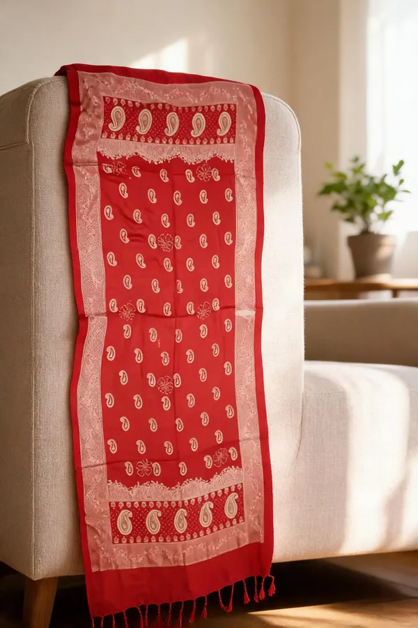 Red_Rayon_Dupatta_For_Women