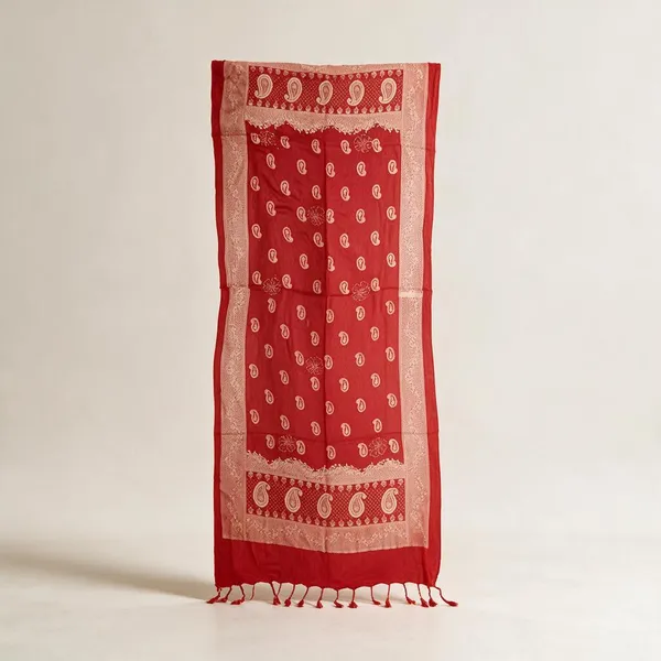 Red_Rayon_Dupatta_For_Women