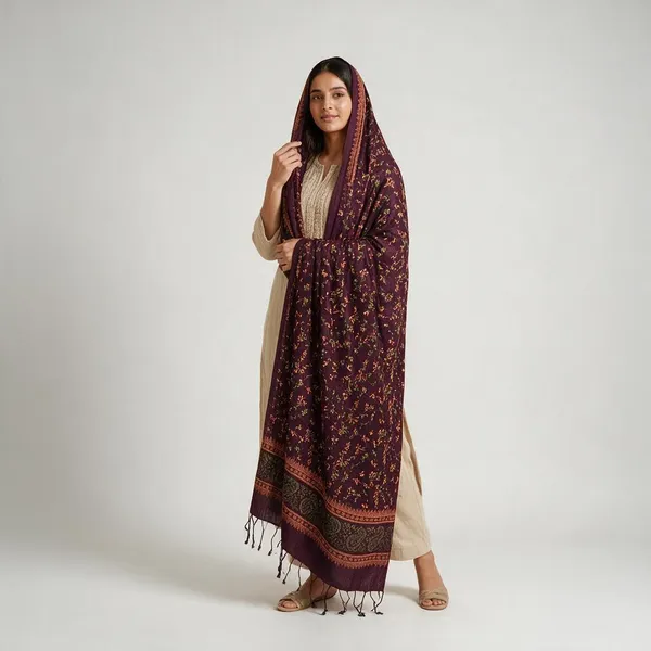 Purple_Rayon_Dupatta_For_Women