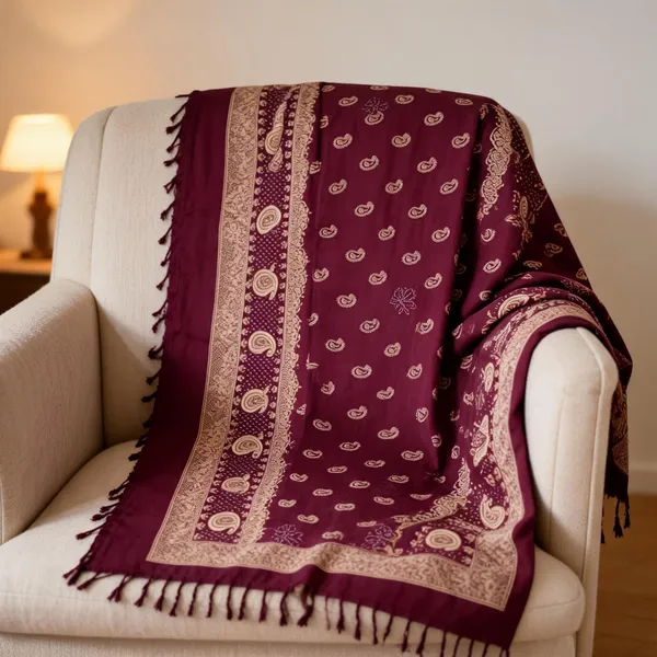 Maroon_Rayon_Dupatta_For_Women