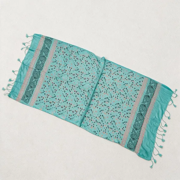 Turquoise_Rayon_Dupatta_For_Women