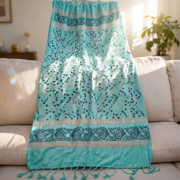 Turquoise_Rayon_Dupatta_For_Women