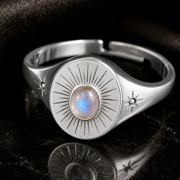 Silver_Brass_Sunburst_Moonstone_Signet_Ring_For_Women