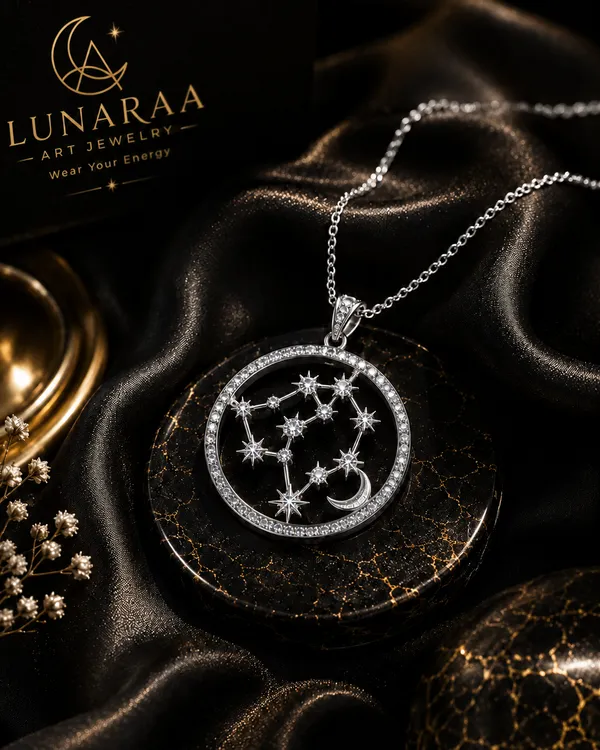 Silver_925_Sterling_Silver_Constellation_Moon_Disc_Necklace_For_Women