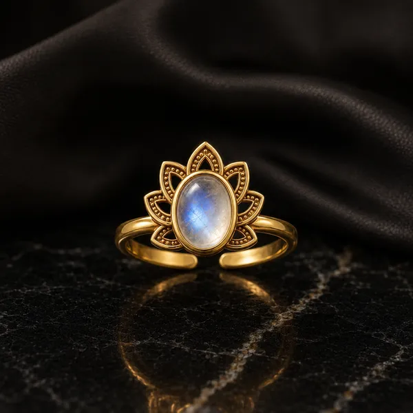 Gold_925_Sterling_Silver_Lotus_Halo_Moonstone_Ring_For_Women