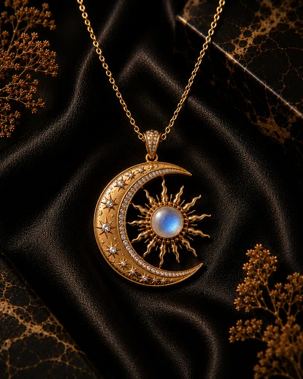 Gold_925_Sterling_Silver_Celestial_Balance_Moonstone_Necklace_For_Women