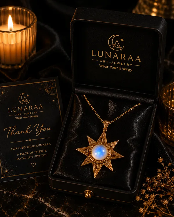 Gold_Brass_North_Star_Moonstone_Necklace_For_Women