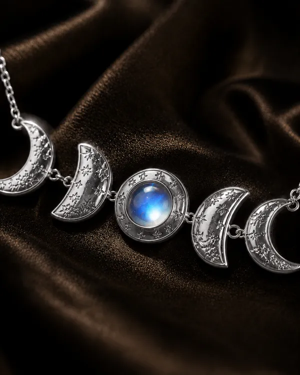 Silver_Brass_Lunar_Phases_Moonstone_Necklace_For_Women