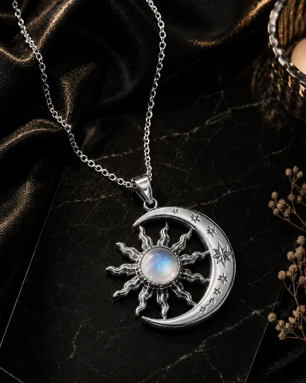 Silver_Brass_Sun_And_Moon_Moonstone_Necklace_For_Women