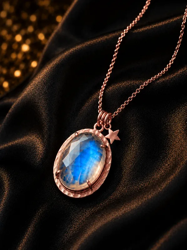Rose_Gold_925_Sterling_Silver_Oval_Moonstone_Star_Charm_Necklace_For_Women