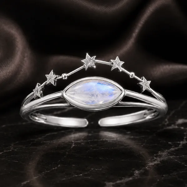 Silver_Brass_Constellation_Crown_Moonstone_Ring_For_Women