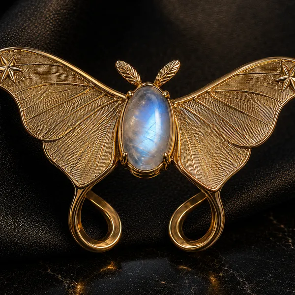 Gold_925_Sterling_Silver_Lunar_Moth_Moonstone_Ring_For_Women