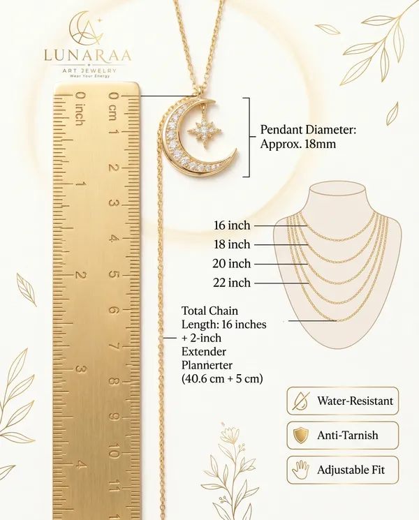 Gold_925_Sterling_Silver_Crescent_Moon_North_Star_Necklace_For_Women