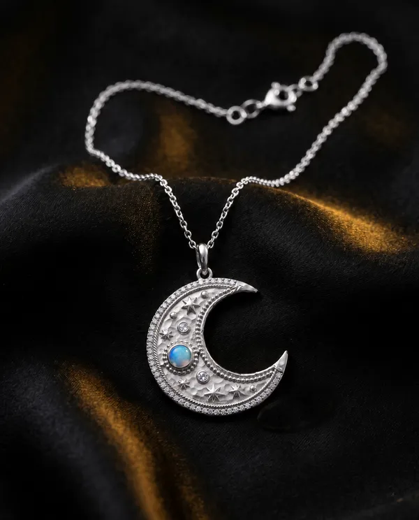 Silver_925_Sterling_Silver_Celestial_Crescent_Moonstone_Necklace_For_Women