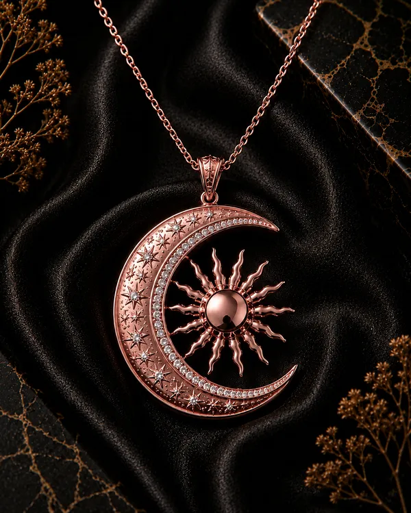 Rose_Gold_925_Sterling_Silver_Celestial_Sun_Disc_Necklace_For_Women