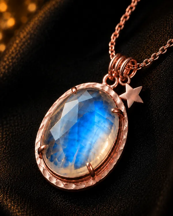 Rose_Gold_925_Sterling_Silver_Oval_Moonstone_Star_Charm_Necklace_For_Women