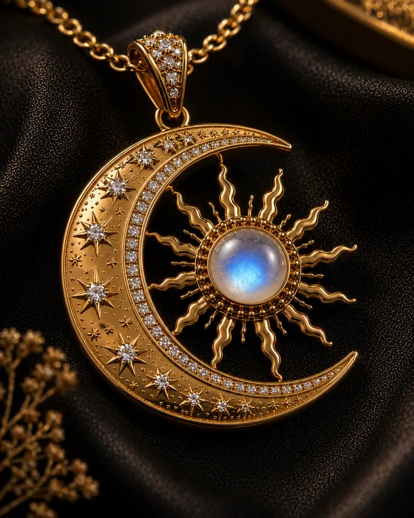 Gold_925_Sterling_Silver_Celestial_Balance_Moonstone_Necklace_For_Women