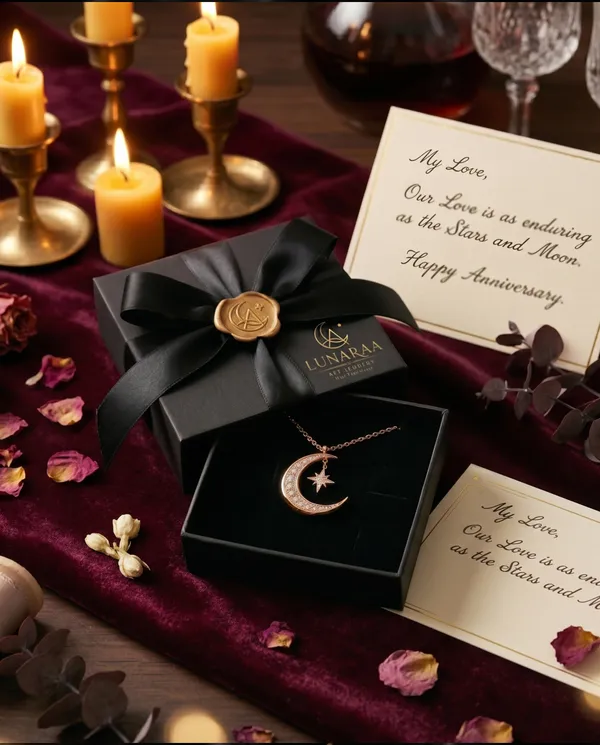 Gold_925_Sterling_Silver_Crescent_Moon_North_Star_Necklace_For_Women