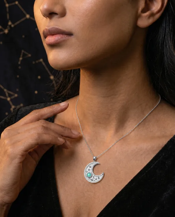 Silver_925_Sterling_Silver_Celestial_Crescent_Moonstone_Necklace_For_Women