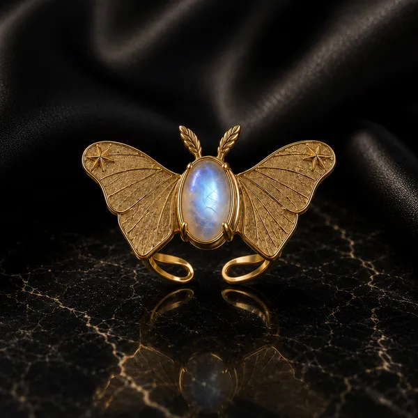 Gold_925_Sterling_Silver_Lunar_Moth_Moonstone_Ring_For_Women