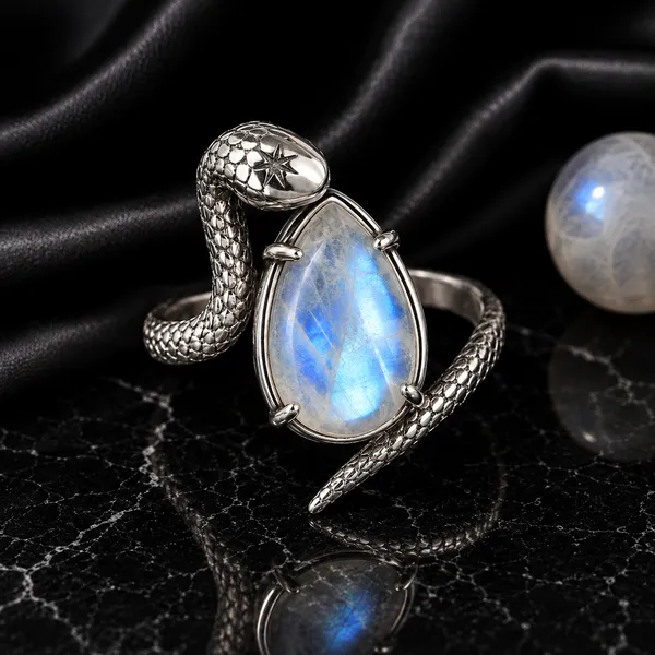 Silver_Brass_Celestial_Serpent_Moonstone_Ring_For_Women