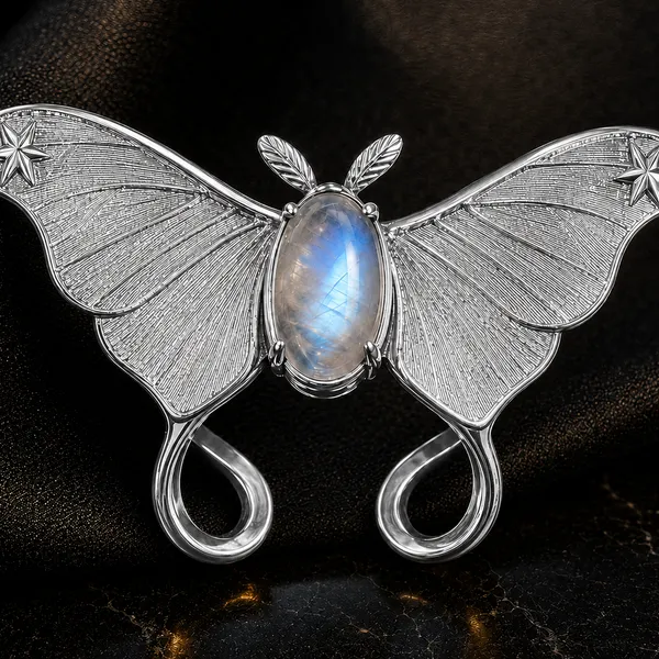 Silver_Brass_Lunar_Moth_Moonstone_Ring_For_Women