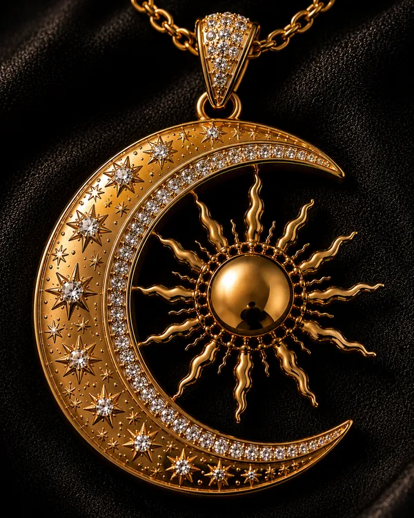 Gold_Brass_Celestial_Sun_Disc_Necklace_For_Women