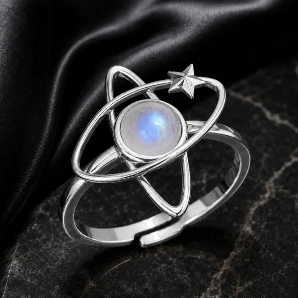 Silver_Brass_Saturn_Orbit_Moonstone_Ring_For_Women